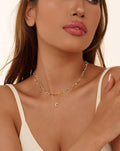 European and american cross-border hot-selling real gold brass electroplated fashion full circle colorful seed bead tassel women's elegant necklace