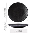 10inch shallow plate-black