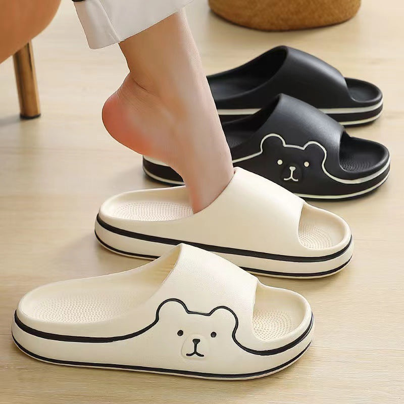 Women's slippers - indoor/outdoor, student dorm, home, bathroom, non-slip, thong sandals, candy colors, flat beach slides