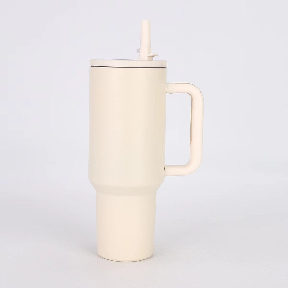 Amazon 40oz fifth generation car cup 304 stainless steel straw handle thermos cup large capacity cold ice cup