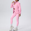 Fall and winternew arrivalfleece-linedsweatshirt zipperoutwearthickenedheattech outdoor sports suit running fitness yoga clothes for women