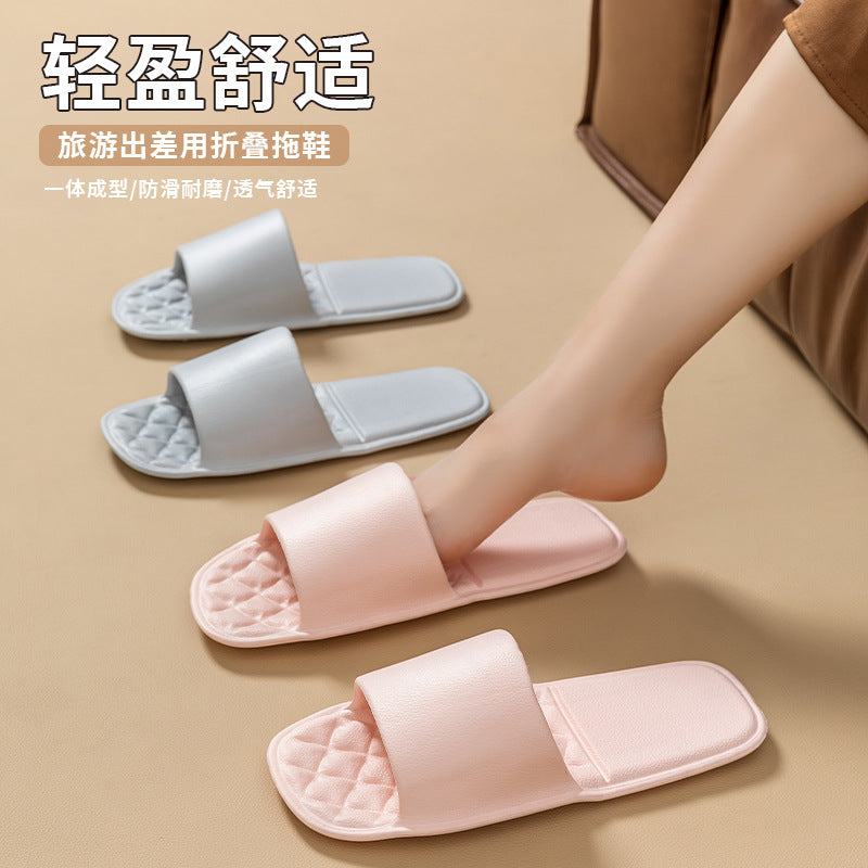 Foldable travel slippers for women, portable anti-slip slippers for travel, swimming, men's business trips, hotel disposable slippers, suitable for bathing