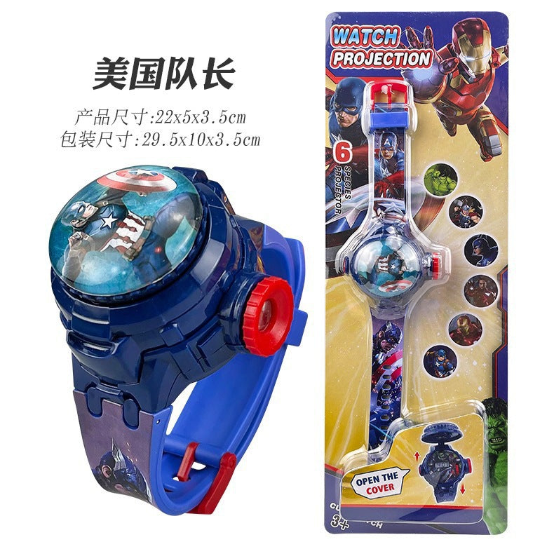 Kids' cartoon multifunctional watch - 360° rotating flip digital watch - children's gift projector watch
