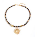 Women's necklace wholesale fashion cross-border high-end love sun smiley face pendant stylish coconut tree leopard print clavicle chain