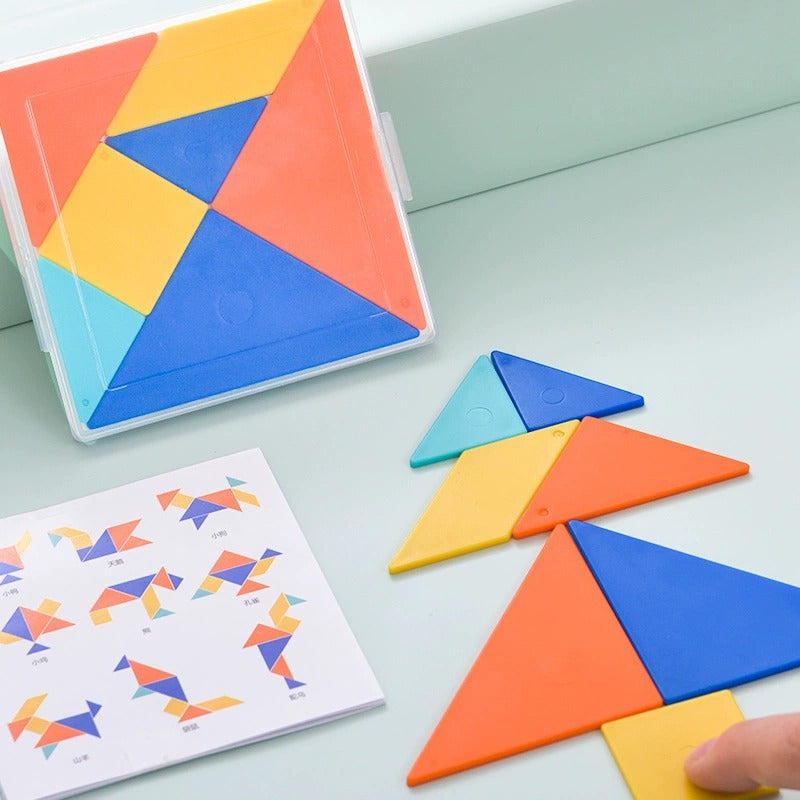 Deli tangram puzzle kindergarten educational toys teaching aids for primary and secondary school students