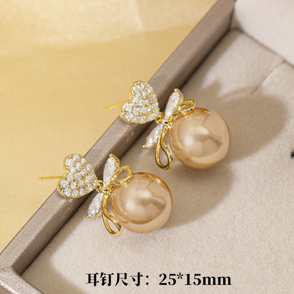 fashion elegant four-leaf clover earrings personalized zircon flower classy earrings niche styleaccessible luxurynew arrival earrings
