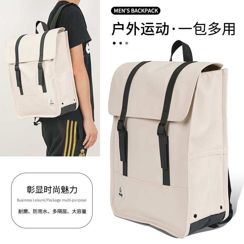 Unisex backpack custom business laptop bag college student leather backpack new large capacity women's school bag