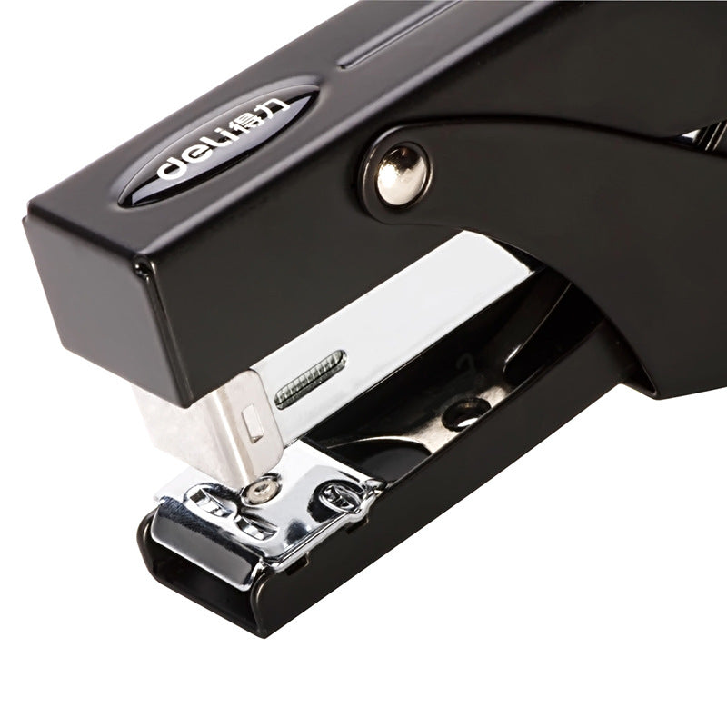 Deli 0346 Metal Handheld Medium Stapler Rotary Clamp Labor-saving Stapler No. 12 Standard Binding Machine