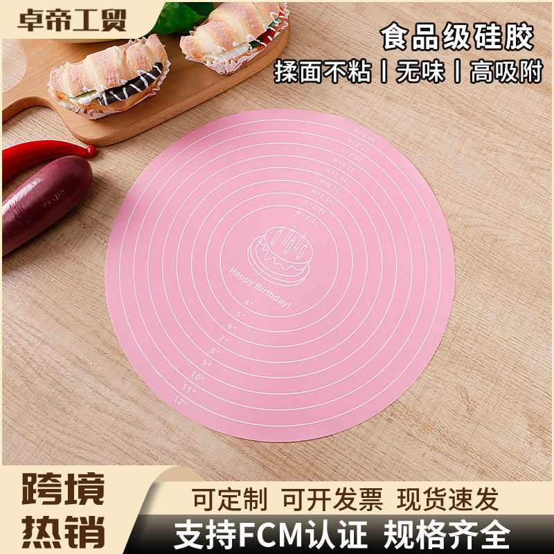 Food-grade silicone kneading mat - multi-purpose anti-spill dough rolling mat for dumplings - silicone kneading pad for home baking