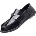 Doudou men's shoes summer breathable british style black business men's casual leather shoes slip-on driving soft bottom trendy shoes