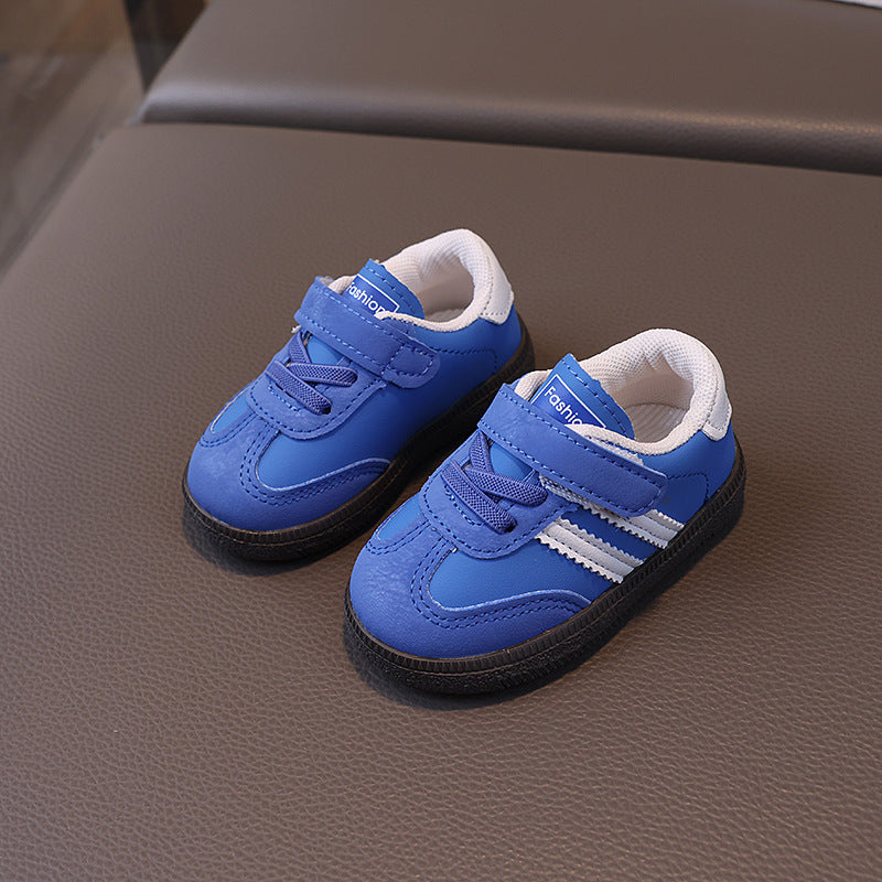 Spring & fallnew arrivalkids multi-color german training shoes k-stylegirl soft bottom casual sneakers boys shoes toddler shoes 1-3 years old