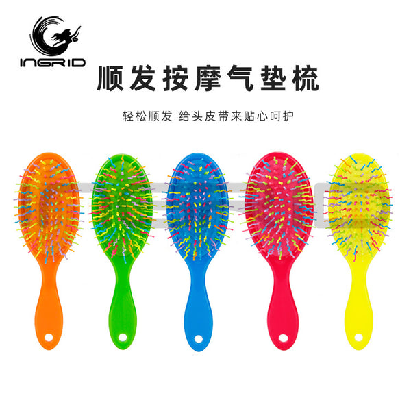 Rainbow Hair Air Cushion Comb Shun Hair Care Massage Large Board Comb Anti-static Big Wave Airbag Comb