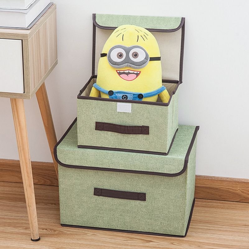 Fabric Flip Storage Box Student Dormitory Folding Clothes Toys Underwear Bras Socks Box Finishing Box