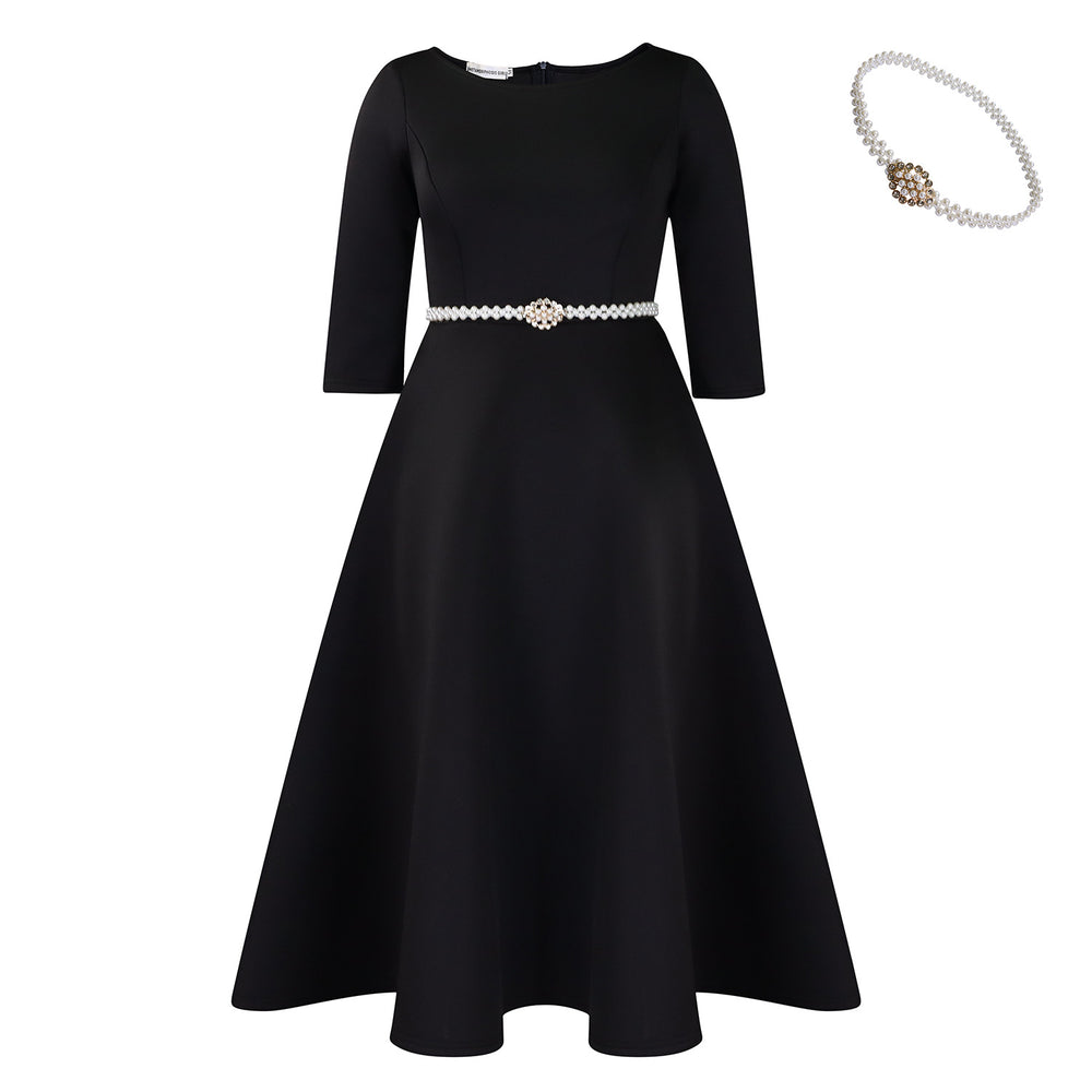 C8600   fall/winter new european and american solid color swing dress elegant evening gown foreign trade dress