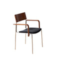 Vintage solid wood dining chair designer style living room backrest chair home retro chair cross-border cafe leisure chair