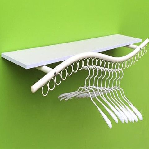 Wall-mounted side rack children's clothing store decoration clothes rack wavy side-mounted women's clothing front-mounted side rack wall-mounted clothes