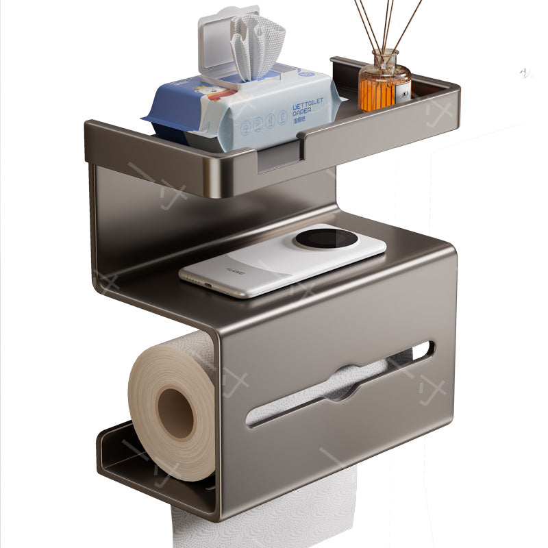 Household toilet No punching suction cup Toilet paper rack Bathroom toilet tissue box Wall hanging Toilet paper storage box