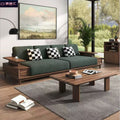 All solid wood sofa living room italianaccessible luxurynorth american black walnut log small apartment song style aesthetic sofa