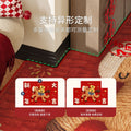Horse year red entrance door mat 2026 new arrival festive non-slip dust removal abrasion resistant foot mat entrance door carpet