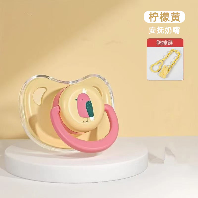 Newborn baby silicone pacifier anti-flatulence molar tooth glue baby sleeping baby coaxing artifact with storage box