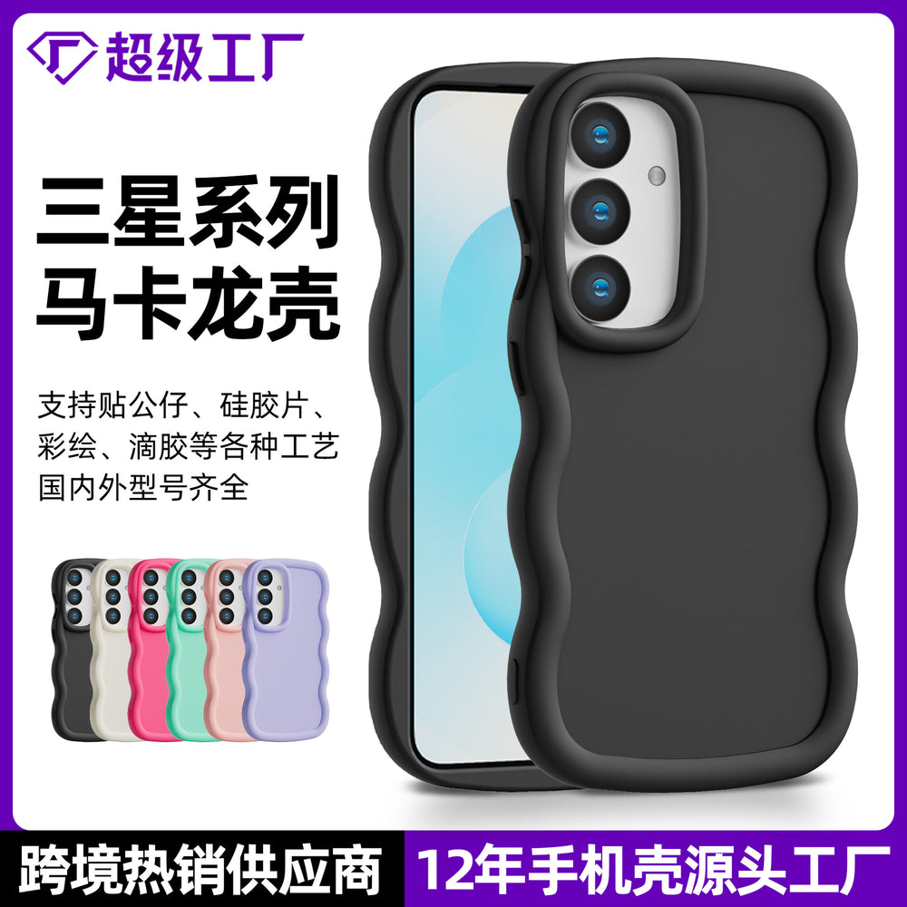 Suitable for three-star s24 cartoon tpu wavy edge 23 mobile phone case hot diy material sam star s25 mobile phone case