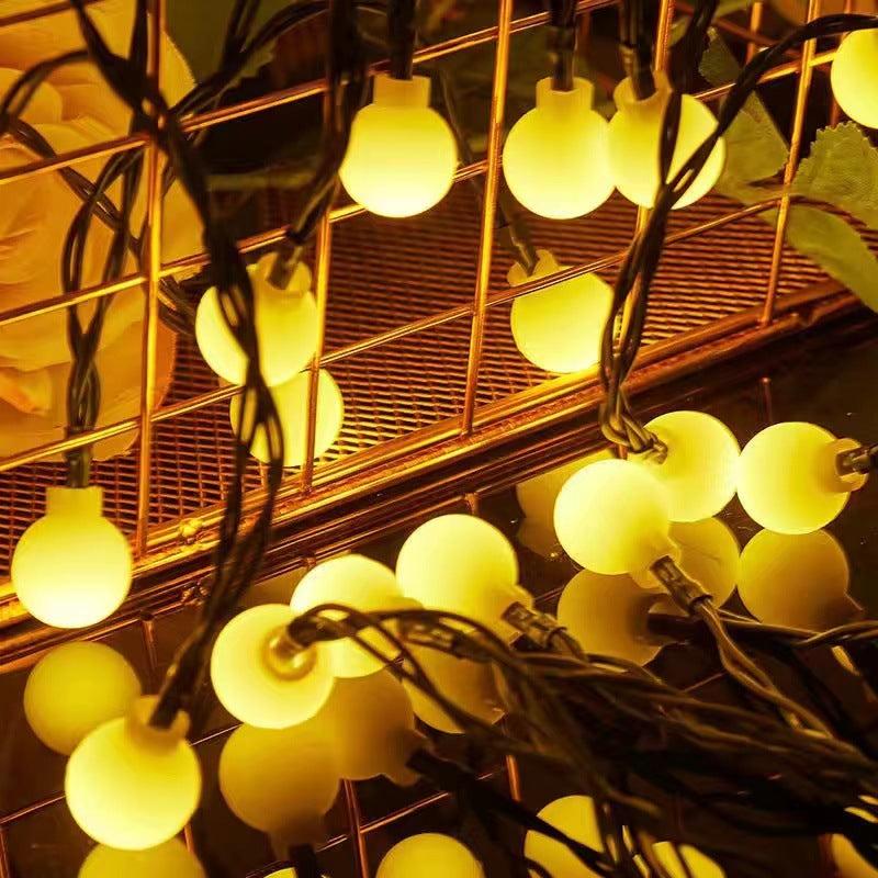 LED solar light string star light bubble ball lantern outdoor waterproof Christmas atmosphere decorative light flash wholesale