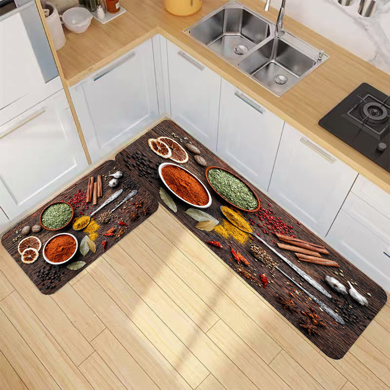 ins kitchen floor mat long strip absorbent bathroom foot mat simple household kitchen carpet  hot style