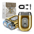 Mini alloy electric shaver - magnetic dual-ring floating head, portable & waterproof for home & travel - wholesale