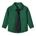 New boys' white long-sleeve shirt - perfect for school uniforms, performances, and everyday wear. korean style