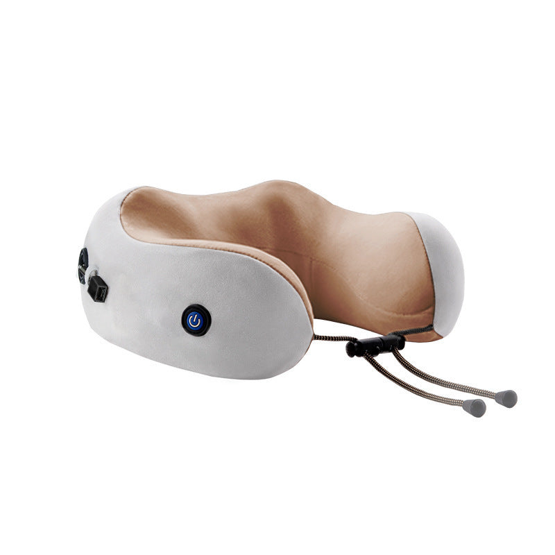 Portable neck massager - electric neck kneading & cervical spine massager with simulated human touch, heated neck & shoulder massager, u-shaped massage pillow