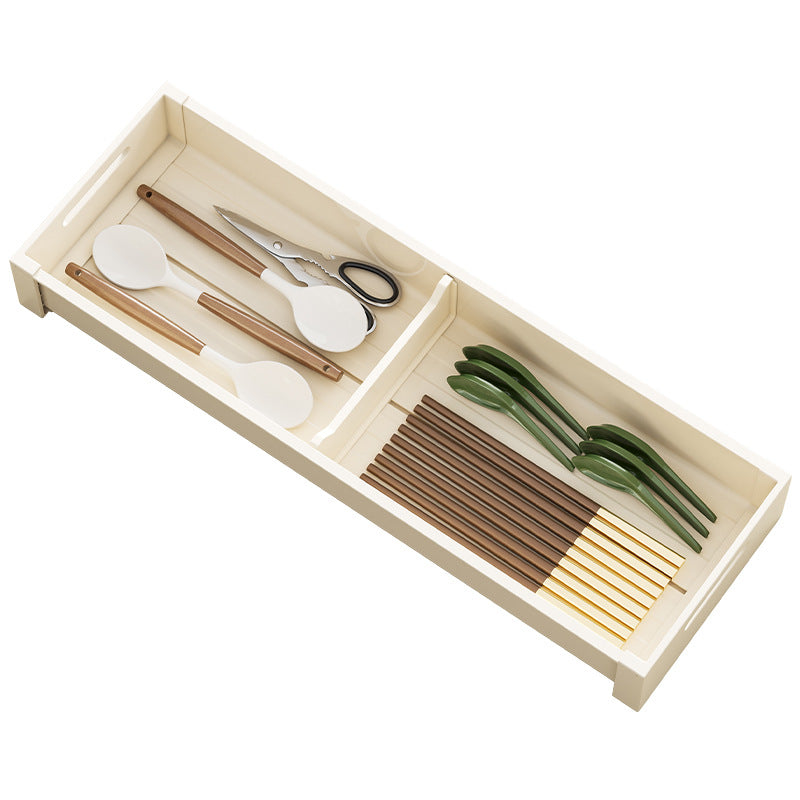 Cream wind kitchen drawer storage box partition built-in cabinets for tableware, dishes, chopsticks, dishes, storage shelves