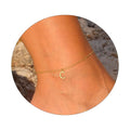 Amazon's new casual14k gold-plated waterproofletter compact 26 english letter women's anklet