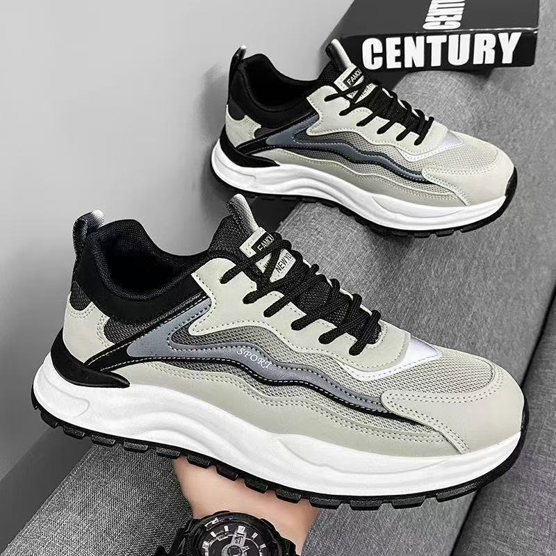 Men's shoes 2026 spring new arrivals: versatile breathable mesh casual shoes, soft sole lightweight men's anti-slip sneakers, trendy footwear