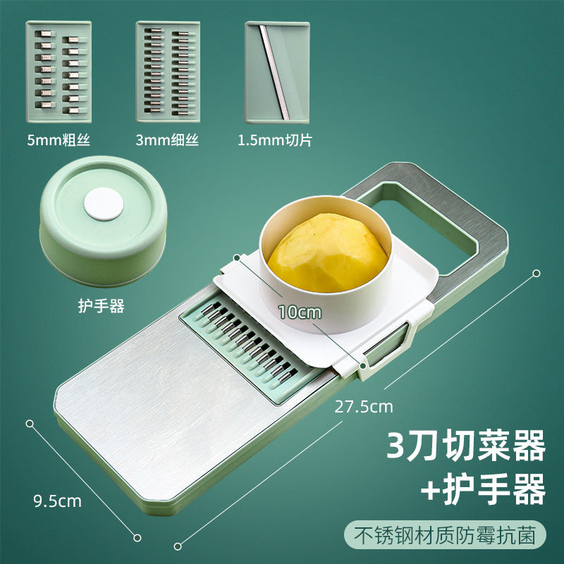 Stainless steel panel grater, potato shredder, slicer, shredder, plug-in plate, multi-functional vegetable cutting handy gadget
