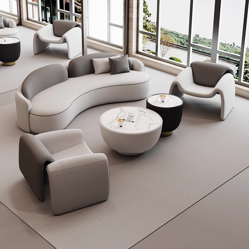 Curved sofa creative special-shaped clothing store beauty salon office rest area reception reception sales office negotiation sofa