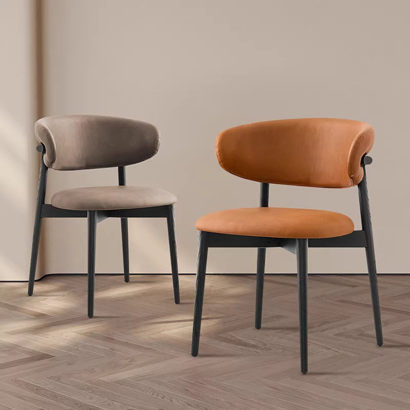 Modern minimalist solid wood dining chair, nordic retro chair, home dining table stool with backrest, natural wood style restaurant desk chair