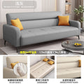 Foldable sofa bed multifunctional sofa small apartment living room dual-purpose single/double cat paw leather bedroom sofa