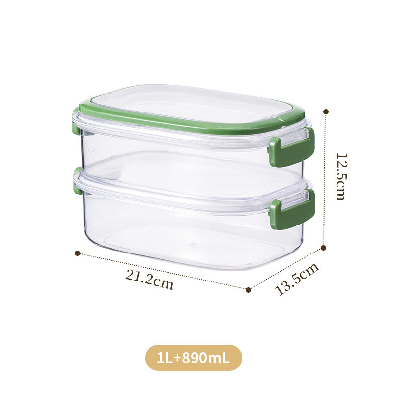 Portable portable sealed chilled box can be stacked with sealed buckle lunch box dormitory office worker food fresh-keeping box
