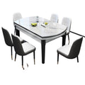 Rock slab dining table and chair combination modern casualaccessible luxury dining table for home dining table small apartment telescopic foldable round table