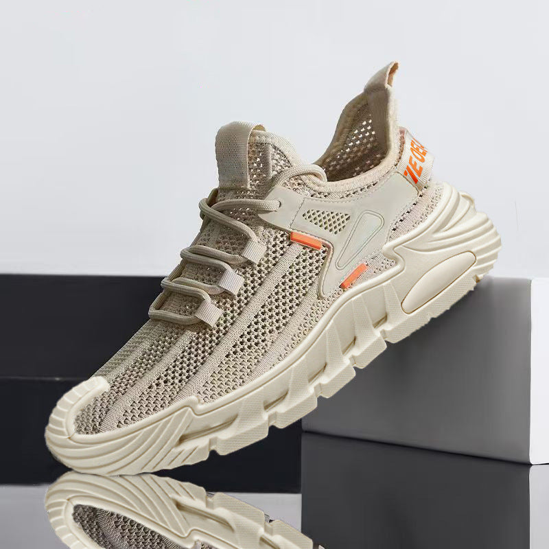 Men's summer new arrivals: breathable mesh casual shoes - lightweight, soft sole, shock-absorbing athletic sneakers for students