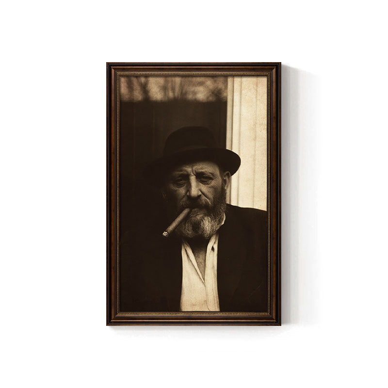 Churchill cigar bar decorative painting American celebrity retro bar club KTV box hanging painting tobacco and alcohol shop mural