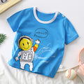 Kids' short-sleeve pure cotton summer new arrivals : boys' t-shirts, baby cartoon girls' short-sleeve korean style tops, children's clothing