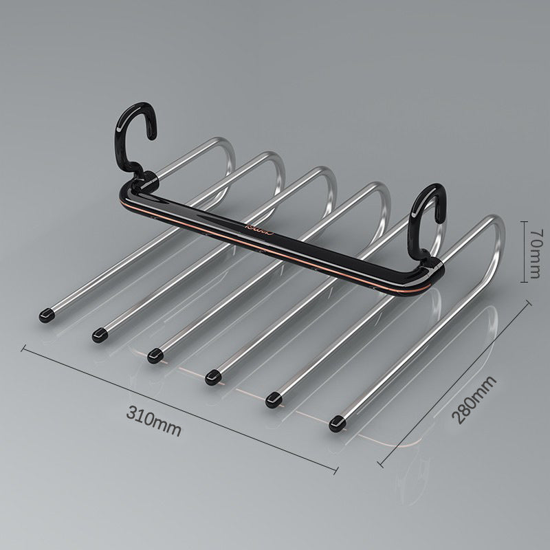 Foldable pants rack - multi-layer, multi-functional pants hanger for home use - no-trace, non-slip pants organizer - the ultimate pants storage solution