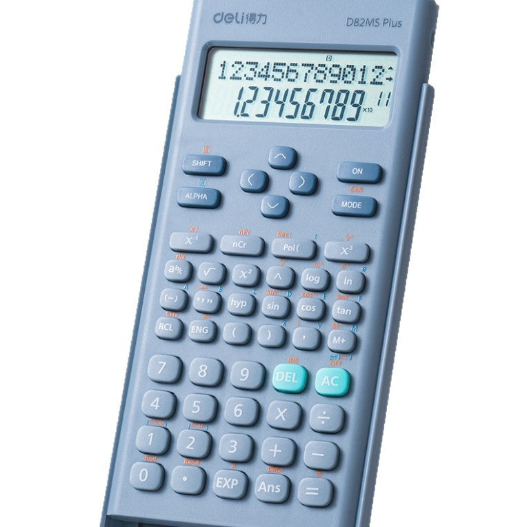 Deli D82MS Plus Function Calculator Junior High School Study Test Portable Color Calculator Junior High School Students