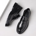 Genuine leather men's slip-on casual shoes - business formal, versatile, trendy, live stream, loafer style