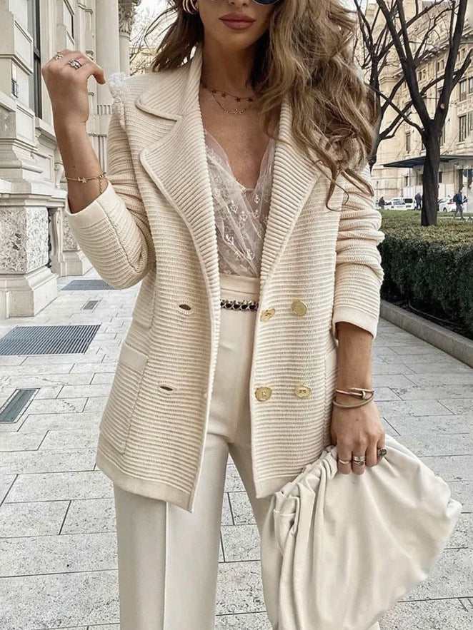 European and american cross-border e-commerce women's clothing amazon short textured casual top long sleeve jacket outerwear autumn and winter new women's collection