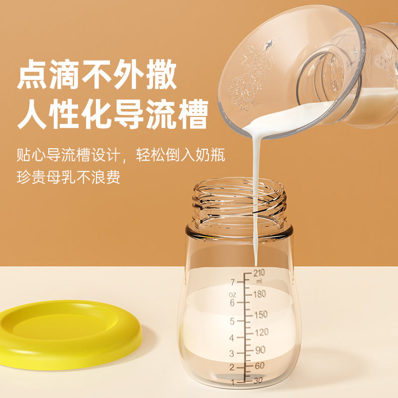English boxed new model with suction cup milk collector, manual milk leakage breast milk collector, portable suction cup bottom full silicon