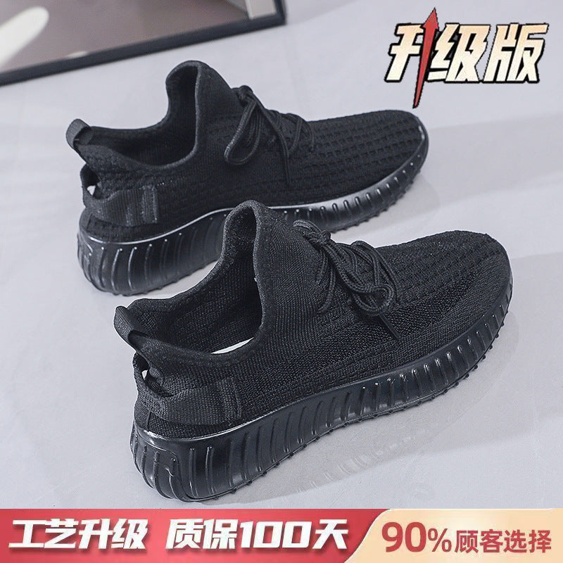 Spring/summer 350 flyknit new arrival: versatile, trendy, casual, athletic, running shoes - soft, flat, sock-style, breathable mesh