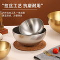 Korean salad bowl stainless steel cooking bowl golden bibimbap cold noodle bowl bbq restaurant instant noodle bowl restaurant cold noodle bowl