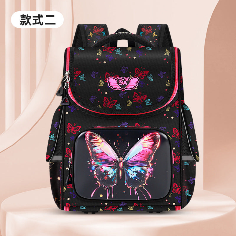 New elementary school backpacks: cute cartoon design for grades 1-6 - large capacity, lightweight, and spine-protecting